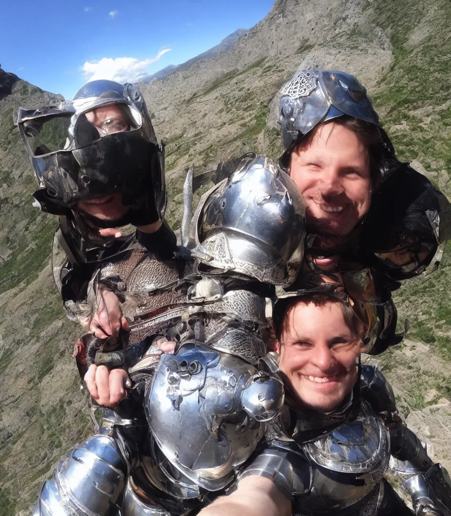 Image similar to selfie as taken by a 1500's English knight