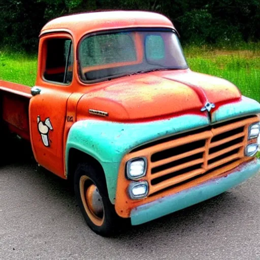 Image similar to cute sticker of an old truck