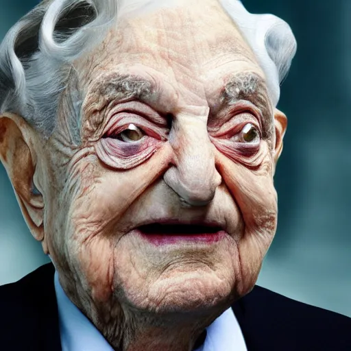 Image similar to George Soros as emperor palpatine, 4k, high detail, high-resolution photograph