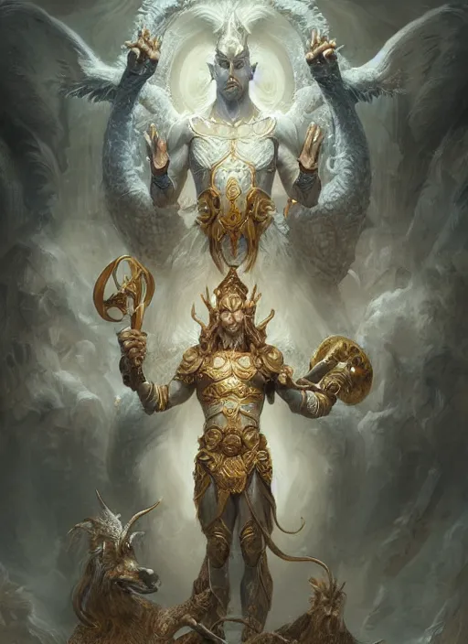 Image similar to digital _ painting _ of _ mythical god _ by _ filipe _ pagliuso _ and _ justin _ gerard _ symmetric _ fantasy _ highly _ detailed _ realistic _ intricate _ port