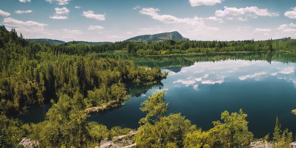 Image similar to lake with black water