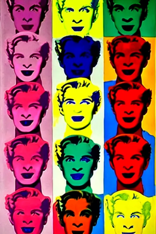 Prompt: ( ( ( ( ( a man happiness ) ) ) ) ) by andy warhol!!!!!!!!!!!!!!!!!!!!!!!!!!!!!!