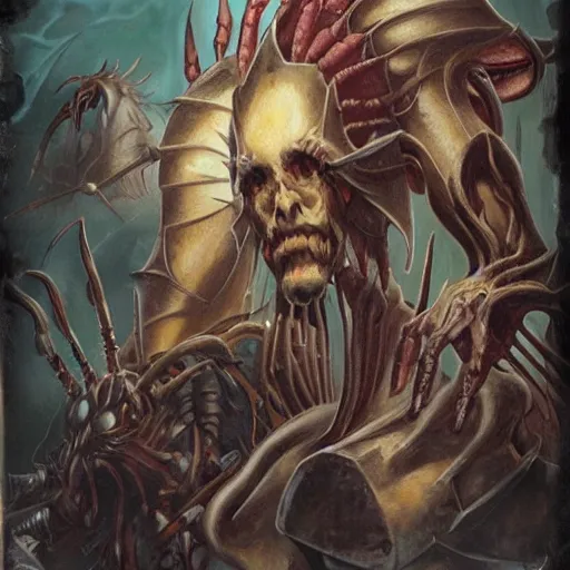 Prompt: A portrait of the Phyrexian praetors