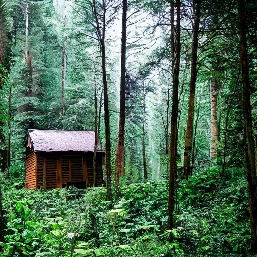 Image similar to in deep forest in france antic cabin farytale story