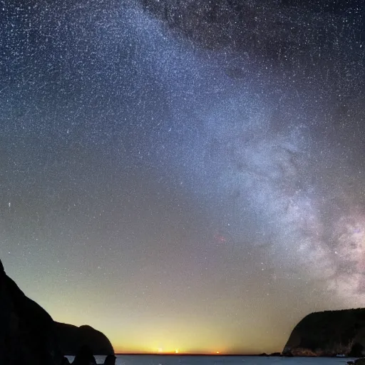 Image similar to Milky Way shining through an Arch on the Big Sur Coast