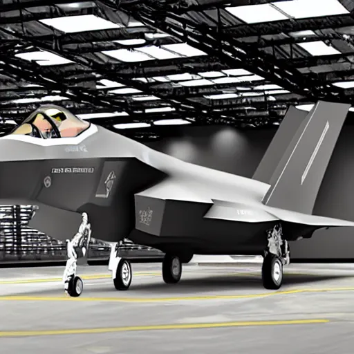 Image similar to The F-35 in the style of the Space Shuttle, black belly, white cloth top