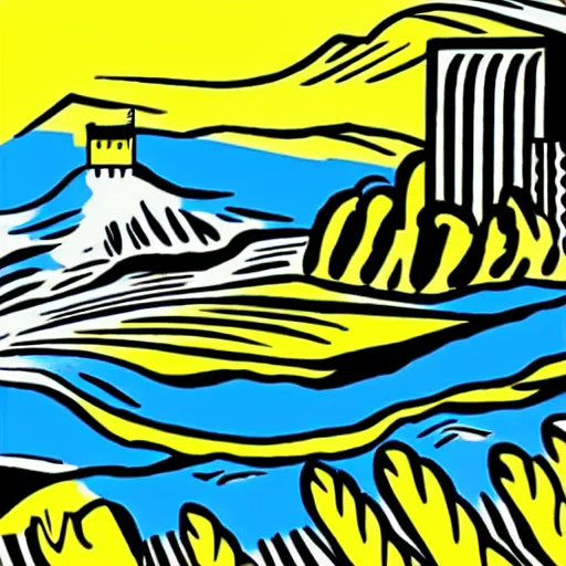 Image similar to Table mountain by Roy Lichtenstein