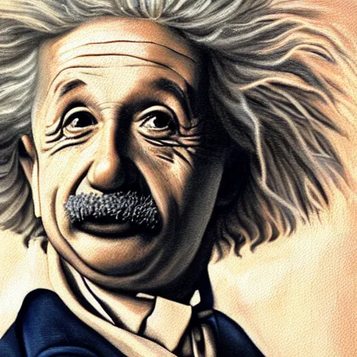 Image similar to einstein wearing a cool hoodie, talking in front of 1 0 0 0 people, detail oil painting