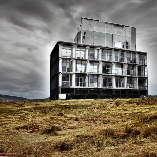 Image similar to the worst building ever, 4k photography, award winning