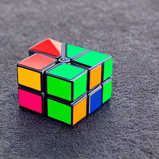 Prompt: Slick marketing photos for the Rubik's Tessaract, highly detailed, intricate, 4-dimensional shape