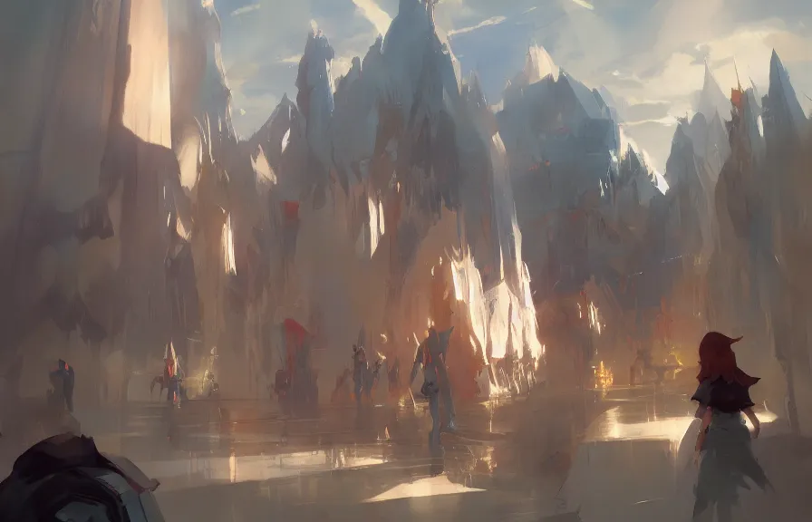 Image similar to greg manchess concept art of a the spork dimension, key visual, ambient lighting, highly detailed, digital painting, artstation, concept art, sharp focus, by makoto shinkai and akihiko yoshida and hidari and wlop and greg rutkowski