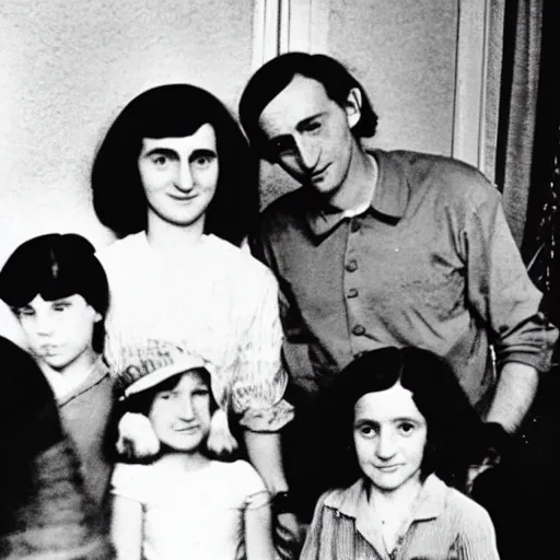 Image similar to Photograph of anne frank and her family in a room