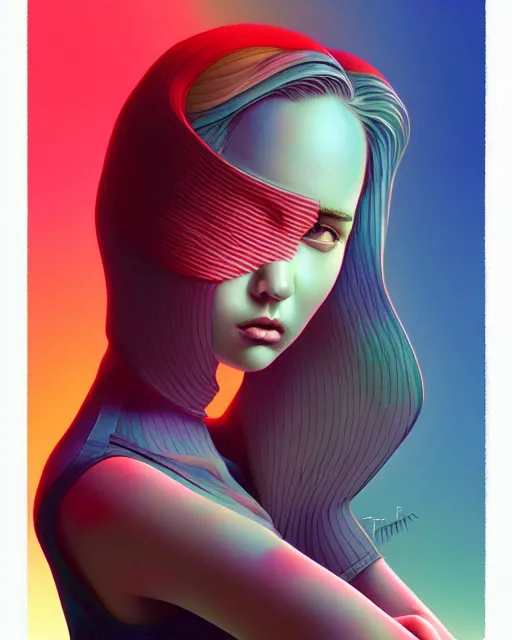 Image similar to richly detailed color illustration of a an-existential-crisis illustrated by Artgerm and Mina Petrovic and Timothy Kong and Marina Federovna. 3D shadowing