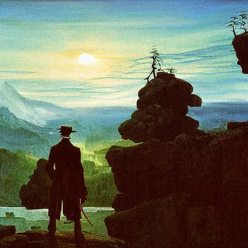 Prompt: a beautiful painting representative of the art style of caspar david friedrich