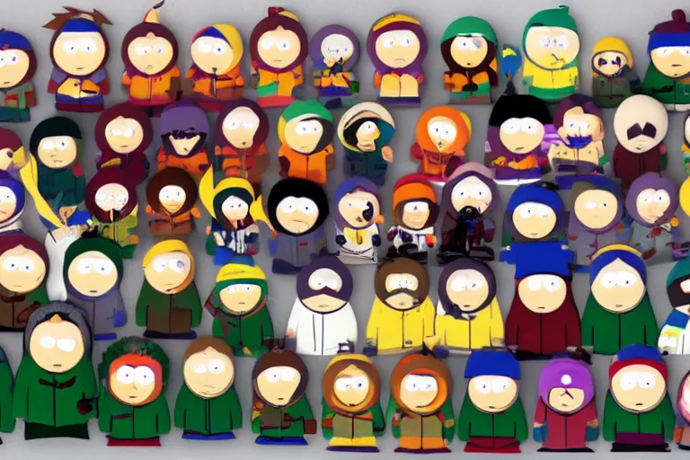 Image similar to Southpark in claymotion