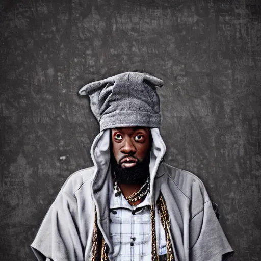 Image similar to ghetto hip - hop dumbledore, no text, intricate photography