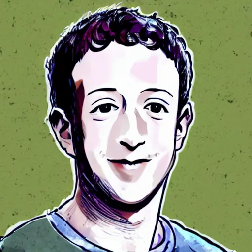 Prompt: cute anime portrait of mark Zuckerberg, 4k,