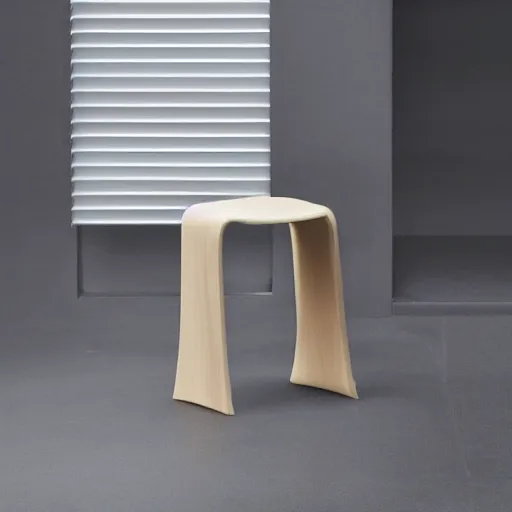 Prompt: the ikea stool by tadao ando