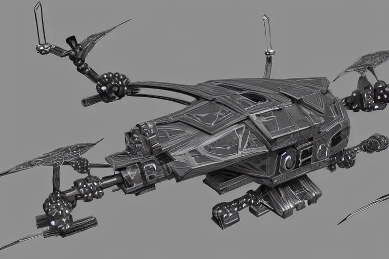 Image similar to concept art of a futuristic helicopter, in gunmetal grey, extremely symmetrical, blueprint schematics, top down view, bottom view, side view, aggressive panels, mecha inspired, russian chopper, minigun turret, robotic, highly detailed, artstation, pinterest, super realistic, houdini 3 d, octane render