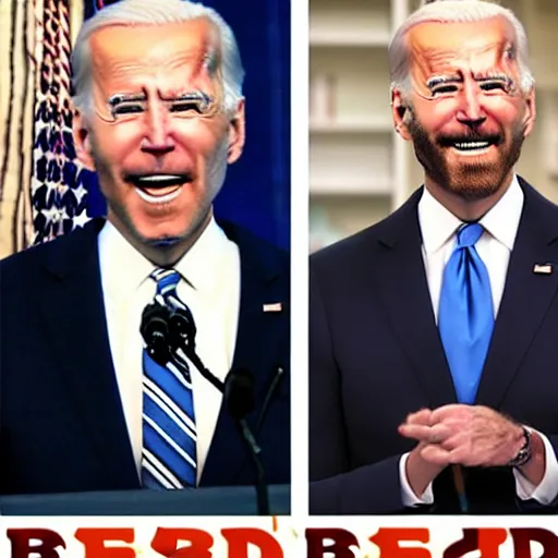 Prompt: bearded beard joe biden with a beard