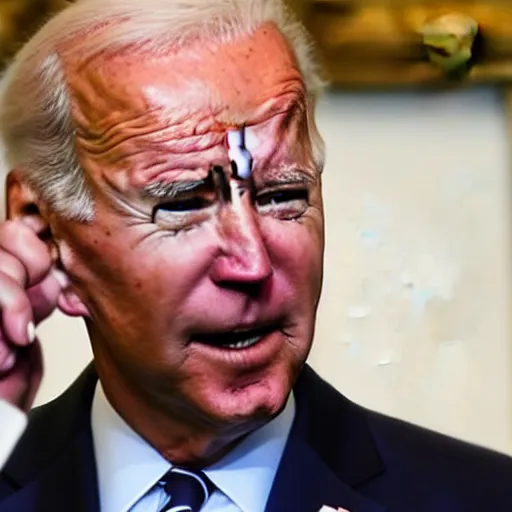 Image similar to a photo of joe biden with a cigar on his mouth