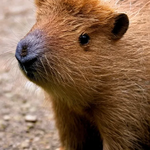 Image similar to cute fluffy smol capybara