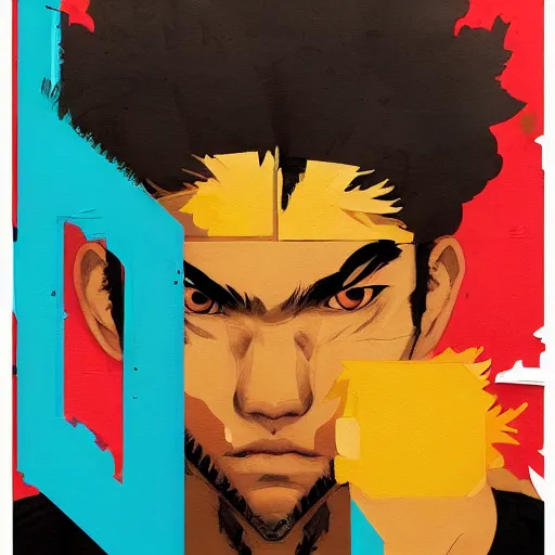 Prompt: Supreme x Street Fighter 6 Profile Picture by Sachin Teng, asymmetrical, Organic Painting , Matte Painting, geometric shapes, hard edges, graffiti, street art,:2 by Sachin Teng:4