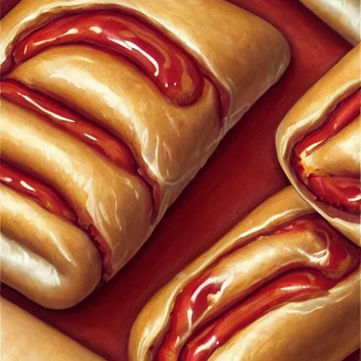 Prompt: portrait of arnold schwarzenegger licking pepperoni rolls, pepperoni culture, west virginia, extra onions and ketchup, luscious patty with sesame seeds, feminine ethereal, delicate fingers, subsurface scattering skin, handsome, D&D, fantasy, intricate, elegant, highly detailed, digital painting, artstation, concept art, matte, sharp focus, illustration, art by Artgerm and Greg Rutkowski and Alphonse Mucha