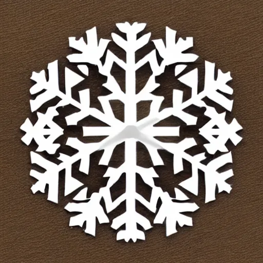 Image similar to snowflake, realistic