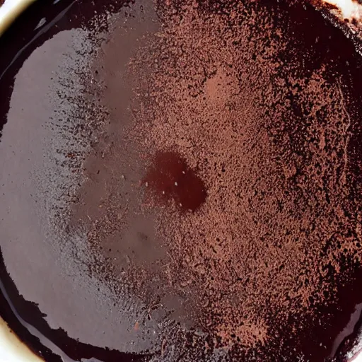 Prompt: Planet stained with chocolate sauce