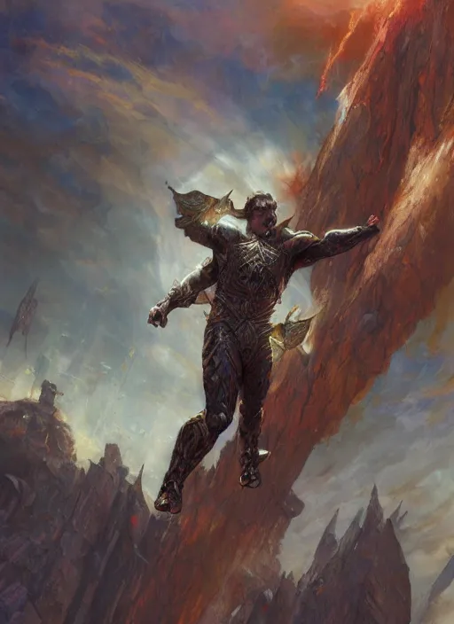 Prompt: Henry Caville ascending to Godhood, fantasy art by Donato Giancola, Craig Mullins, digital art, trending on artstation