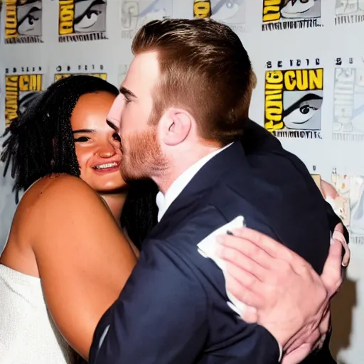 Image similar to kyla pratt hugging chris evans