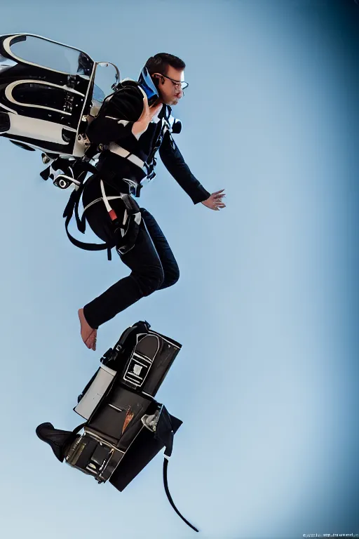 Image similar to joe bidden flying with jet pack, high resolution, photorealistic, cinematic, smooth, 4 k, aesthetic lighting, baroque object, sharp focus, hyperdetailed, tumblr trending, with small object details, professional photography, pullitzer winning photo by : canon eos 5 d mark iv, by karah mew and adnan abidi and jodie bateman