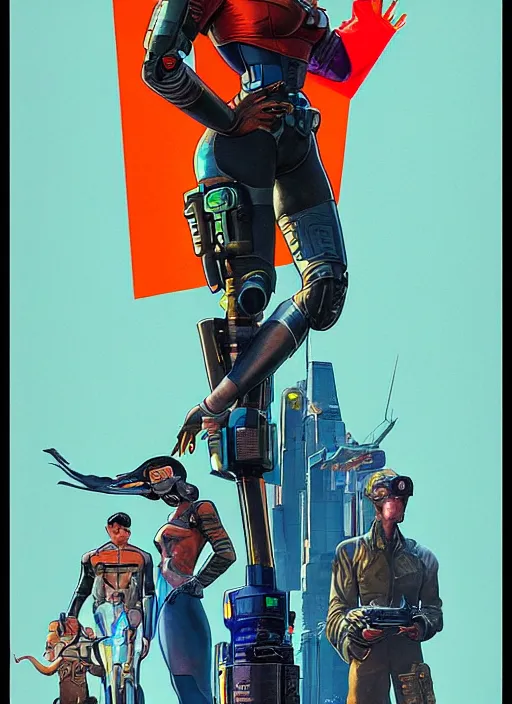 Prompt: american propaganda poster. cyberpunk pilot. portrait by jean giraud and anton otto fischer and john philip falter and will eisner and gil elvgren and pixar. realistic proportions. character art. science fiction d & d. overwatch, rb 6 s, cyberpunk 2 0 7 7, blade runner 2 0 4 9.