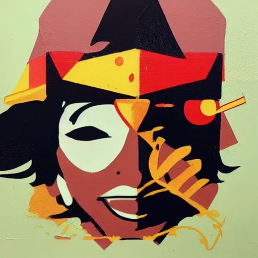 Image similar to Ace vs Luffy profile picture by Sachin Teng, asymmetrical, Organic Painting ,geometric shapes, hard edges, energetic, graffiti, street art:2 by Sachin Teng:4