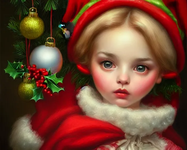 Prompt: closeup profile portrait of victorian christmas dinner, nicoletta ceccoli, mark ryden, lostfish, max fleischer, hyper realistic, artstation, illustration, digital paint, matte paint, vivid colors, bright, cheerful, detailed and intricate christmas environment