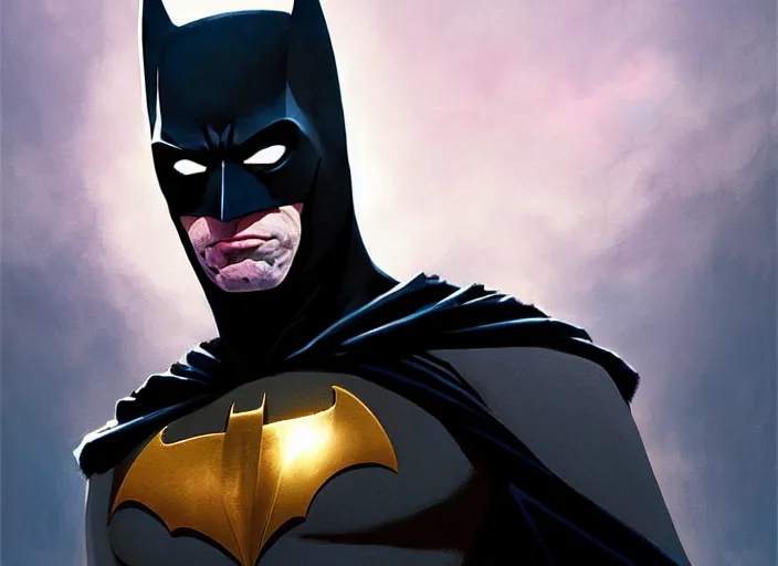 Image similar to highly detailed portrait of kevin conroy as batman,, stephen bliss, unreal engine, fantasy art by greg rutkowski, loish, rhads, ferdinand knab, makoto shinkai and lois van baarle, ilya kuvshinov, rossdraws, tom bagshaw, global illumination, radiant light, detailed and intricate environment