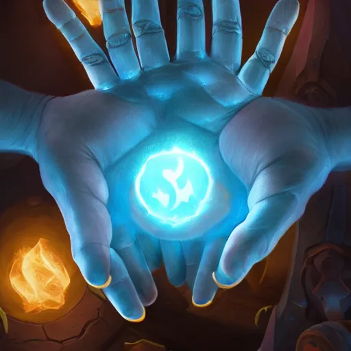 Image similar to glowing hands with fingers floating, stop sign hands, fingers, fingers, fingers, fingers, fingers, hands, hands, hands, hands, glowing fingers, blue theme, bright art masterpiece artstation. 8 k, sharp high quality artwork in style of jose daniel cabrera pena and greg rutkowski, concept art by tooth wu, blizzard warcraft artwork, hearthstone card game artwork, human anatomy