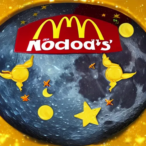 Image similar to mcdonald's on the moon