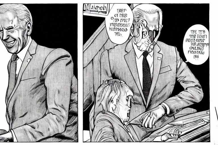 Image similar to Joe Biden melts America, Junji Ito