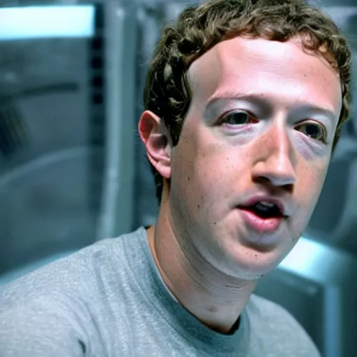 Prompt: mark zuckerberg in a cryostasis tube from Aliens. photograph.