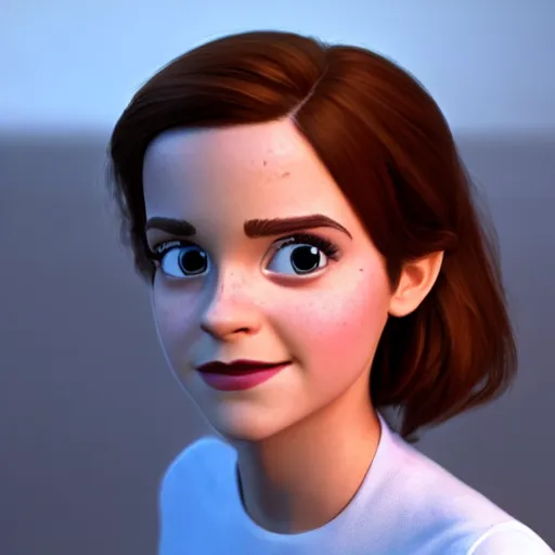 Image similar to A photo of an upcoming Pixar movie about emma watson, rendered in Unreal Engine, 8K concept art, detailed, cohesive, mixed media, volumetric lighting, ambient occlusion, 8K 3D, shot on Kodak Ektar