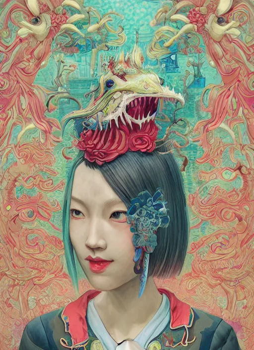 Image similar to chinese :: by Martine Johanna and Simon Stålenhag and Chie Yoshii and Casey Weldon and wlop :: ornate, dynamic, particulate, rich colors, intricate, elegant, highly detailed, centered, artstation, smooth, sharp focus, octane render, 3d