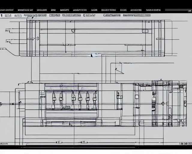 Image similar to autocad schematics for a time machine, smooth, 8 k, sharp focus