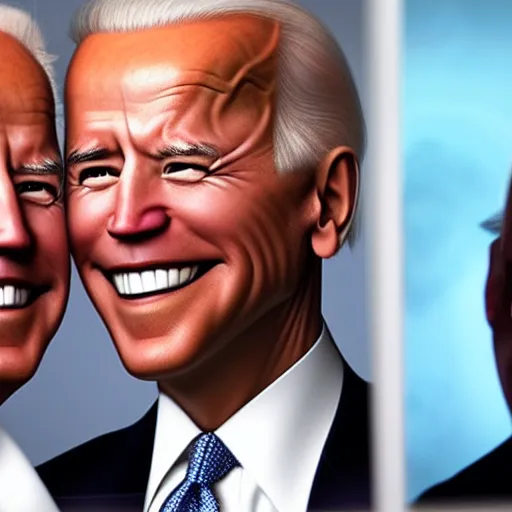 Image similar to joe biden looking in the mirror and seeing barack obama as his reflection, award winning photograph