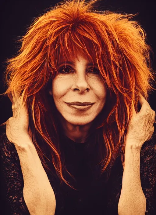 Mylene Farmer, face centered portrait of Mylene | Stable Diffusion