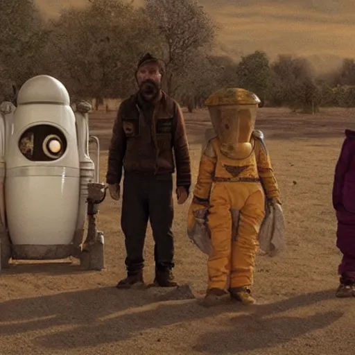 Prompt: a film still of 'interplanetary homeless vagabonds' (2020)