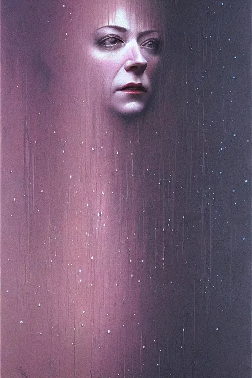 Image similar to alyson hannigan as princess by beksinski