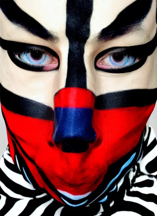 red face paint #black #face #red #men #model selective coloring