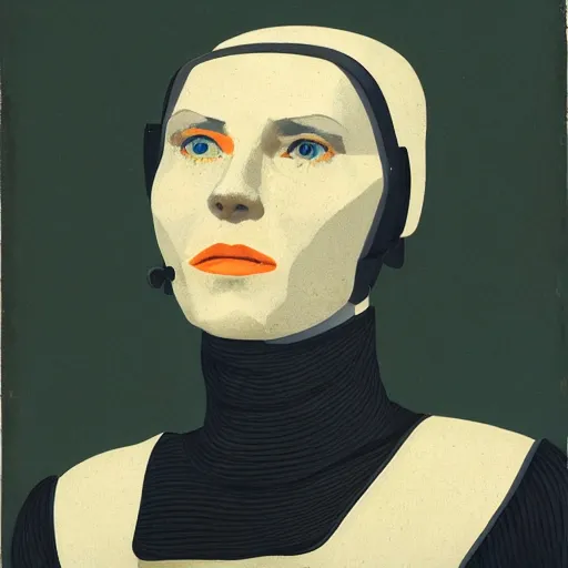 Image similar to portrait of emma wattson cyborg